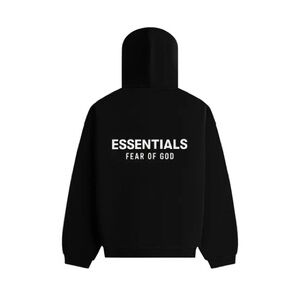 Essentials Black Hoodie Sweater